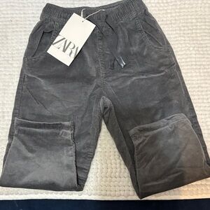 Zara Kids Charcoal Corduroy Joggers #2-3 YEARS